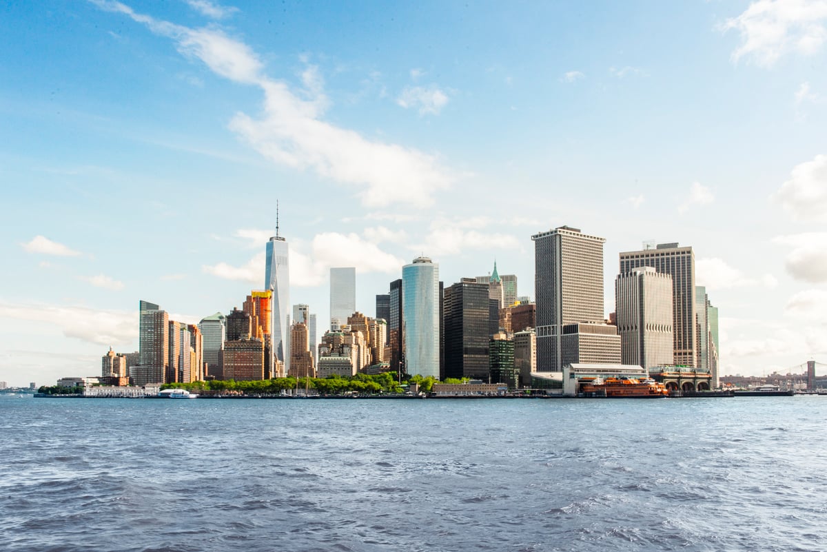 Stunning view of Manhattan from the water