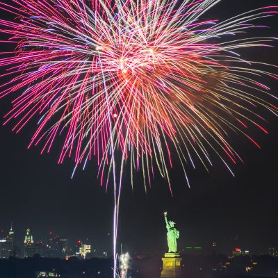 Seastreak New Year's Eve Fireworks Cruise: View of The Statue of Liberty