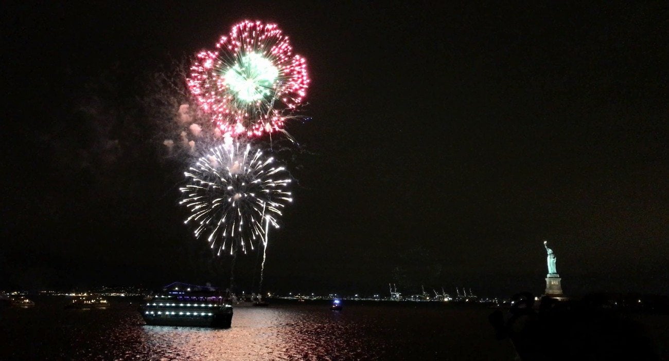 Seastreak New Year's Eve Fireworks Cruise View of the Fireworks