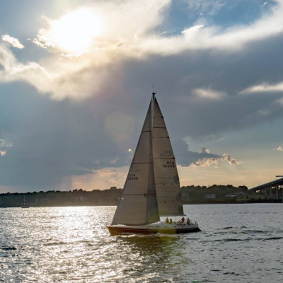 A sailboat on the water