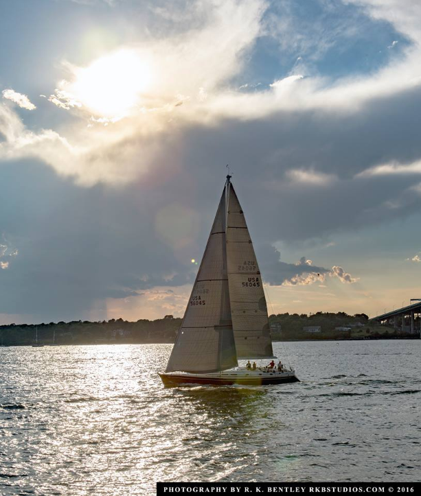 A sailboat on the water